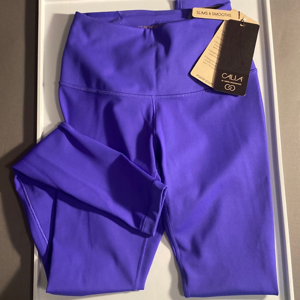 CALIA | Power Sculpt Legging- blue violet  XS NWT